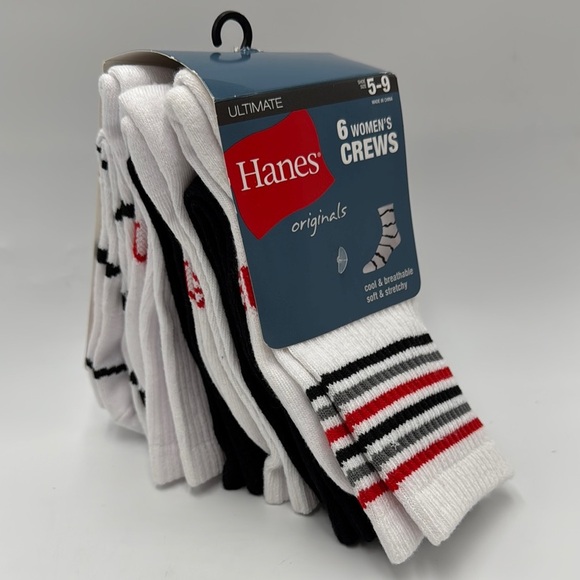 NWT Hanes Ultimate Originals Women’s Crew Socks
Size: Shoe size 5–9 - Picture 1 of 4
